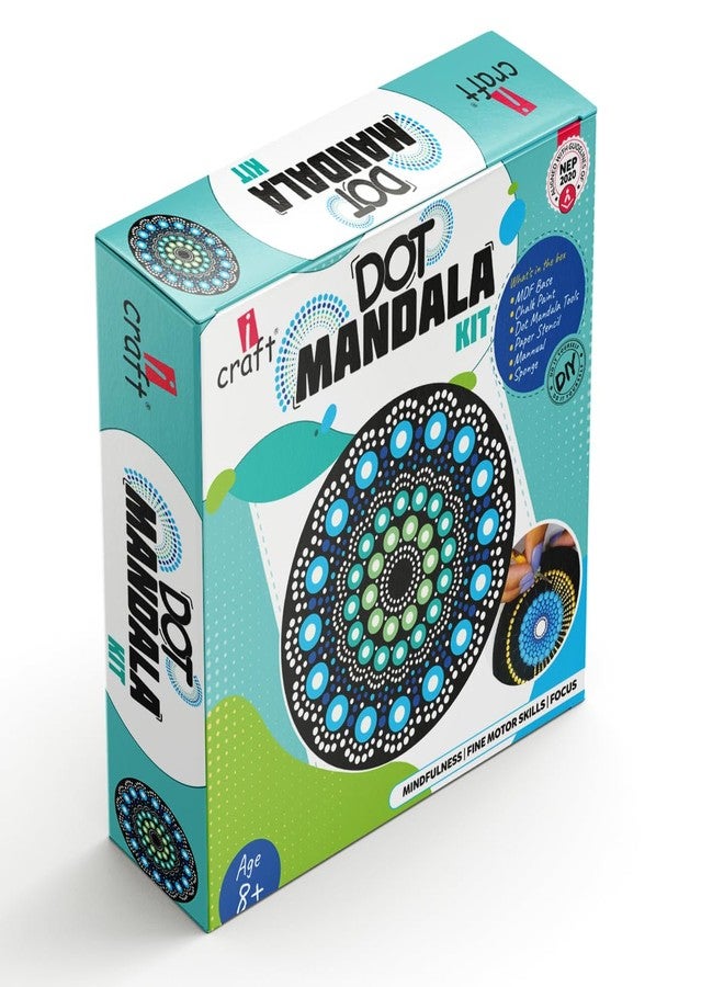 iCraft Dot Mandala Art Kit For Adults & Kids 8-12 - Mandala Art Kit With MDF Coasters, Chalk Paints, Stencil, Sponge & Tool - Perfect For Mindfulness, Creativity & Gift Giving,Multi - Image 2
